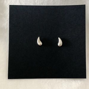 Tiffany Elsa Peretti Mini Bean Sterling Silver Earrings